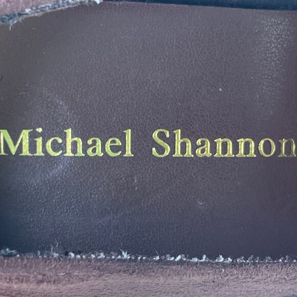 Michael Shannon Brown Suede Wedge Shoe 1.75" Heel Elastic Top Band Comfort S 8 - Picture 8 of 10